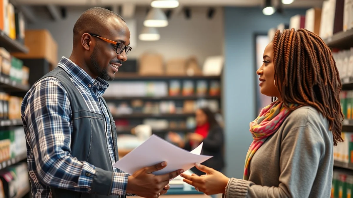 Person learning importance of product knowledge in sales in a modern educational setting