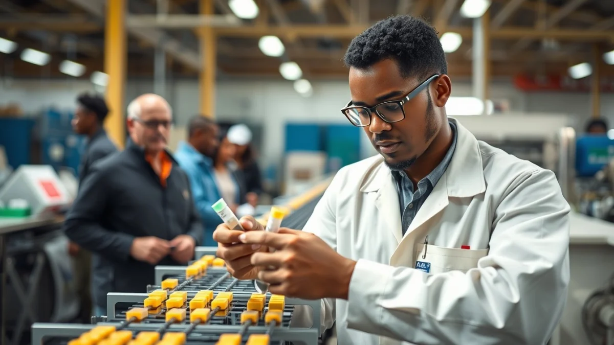 Person learning importance of quality standards in south african industries in a modern educational setting