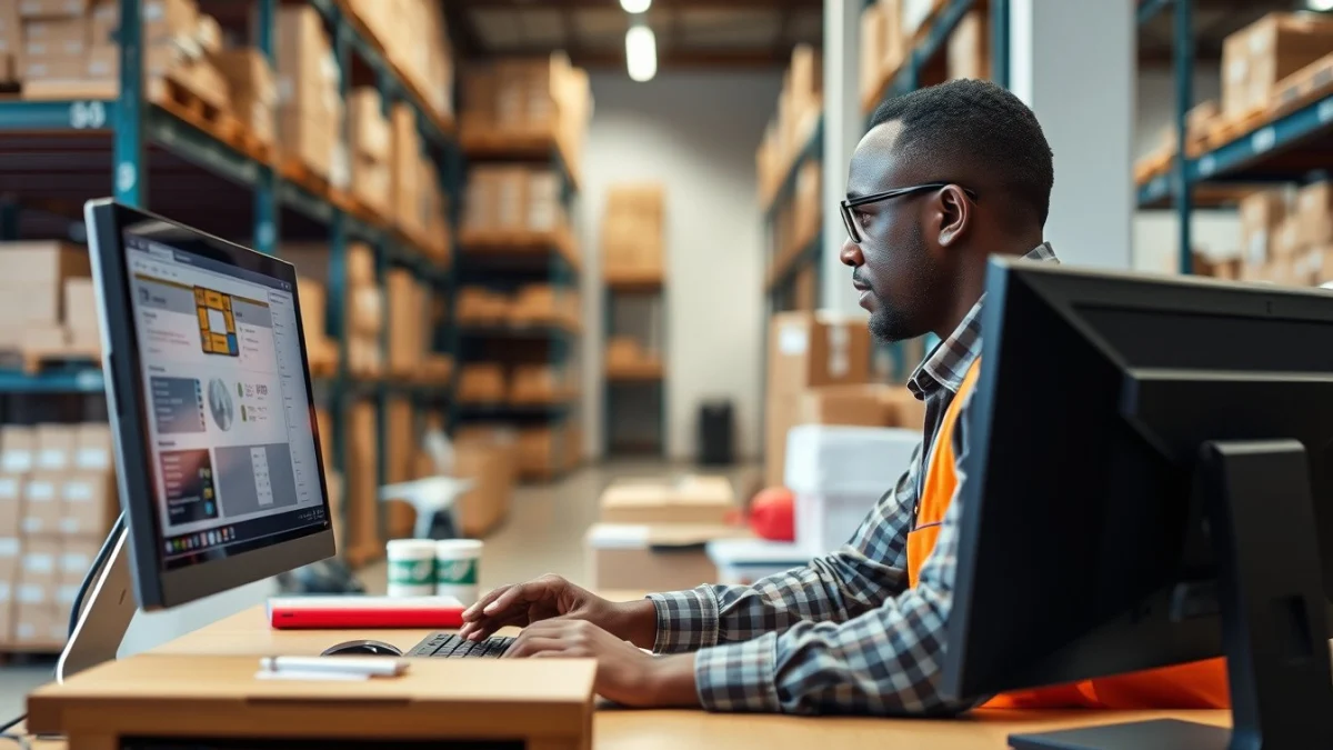 Person learning important skills for successful inventory controllers in a modern educational setting