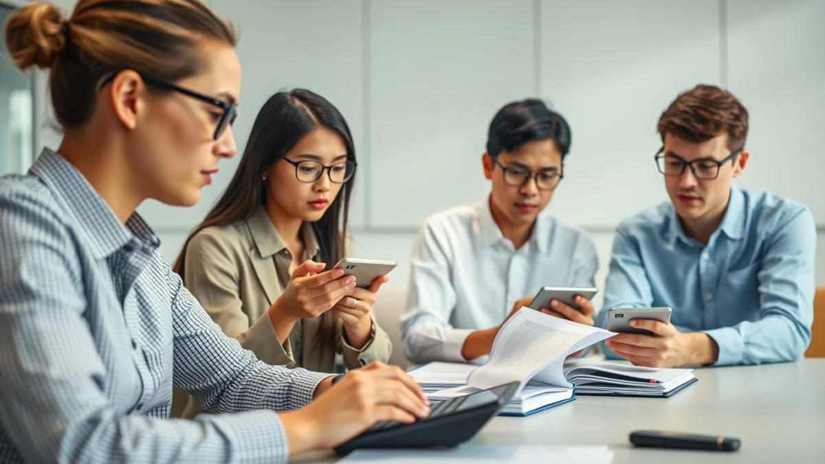 Person learning introduction to ledger accounts in a modern educational setting