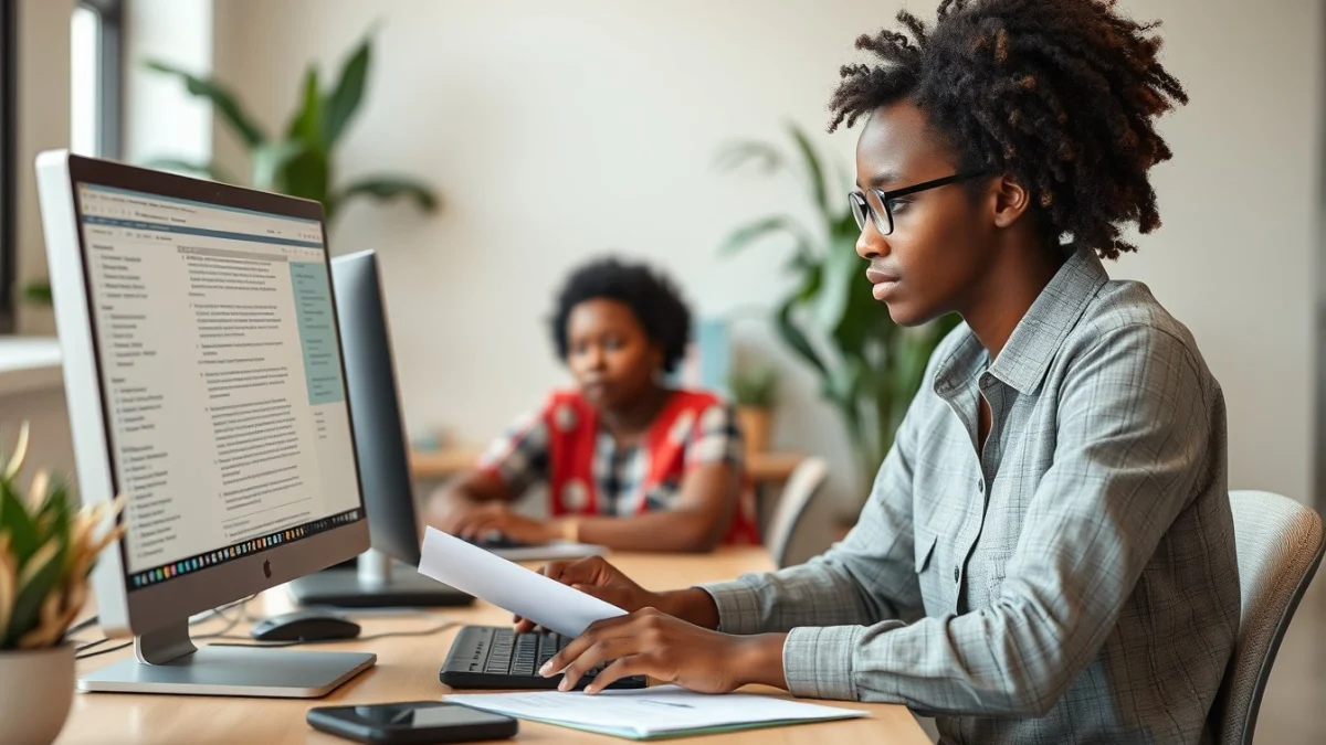 Professional learning office and administrative skills in a modern workspace