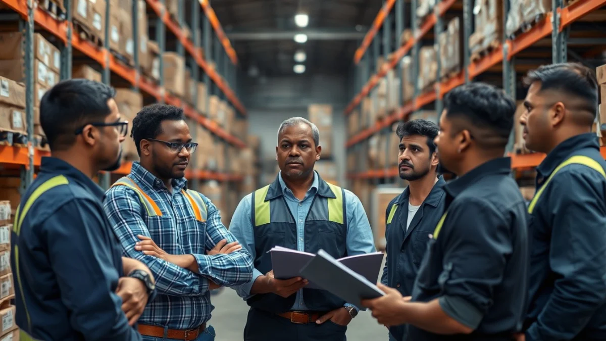 Person learning introduction to warehouse management systems wms in a modern educational setting