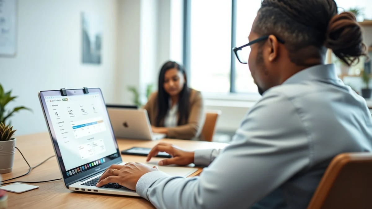 Professional learning office and administrative skills in a modern workspace