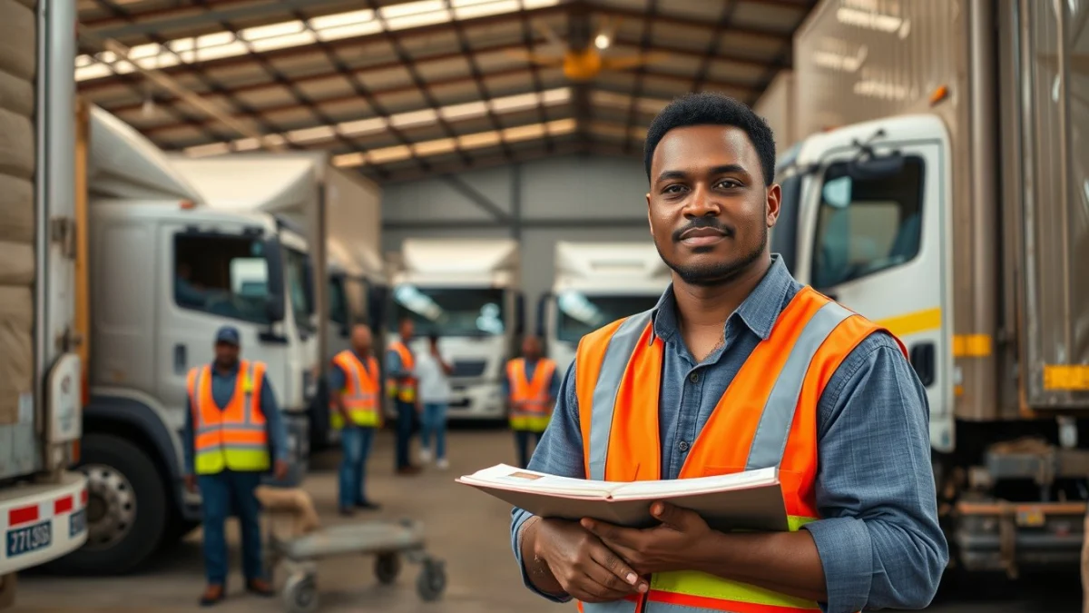 Person learning key responsibilities of a logistics assistant in a modern educational setting