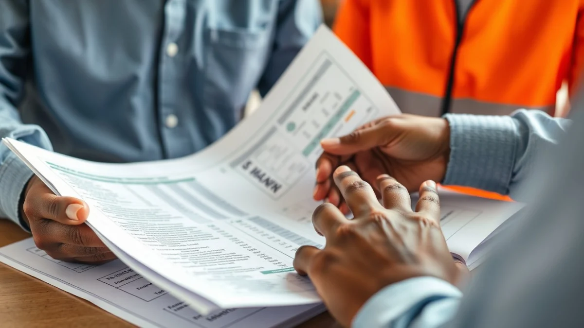 Person learning key terms and definitions in construction quality control in a modern educational setting