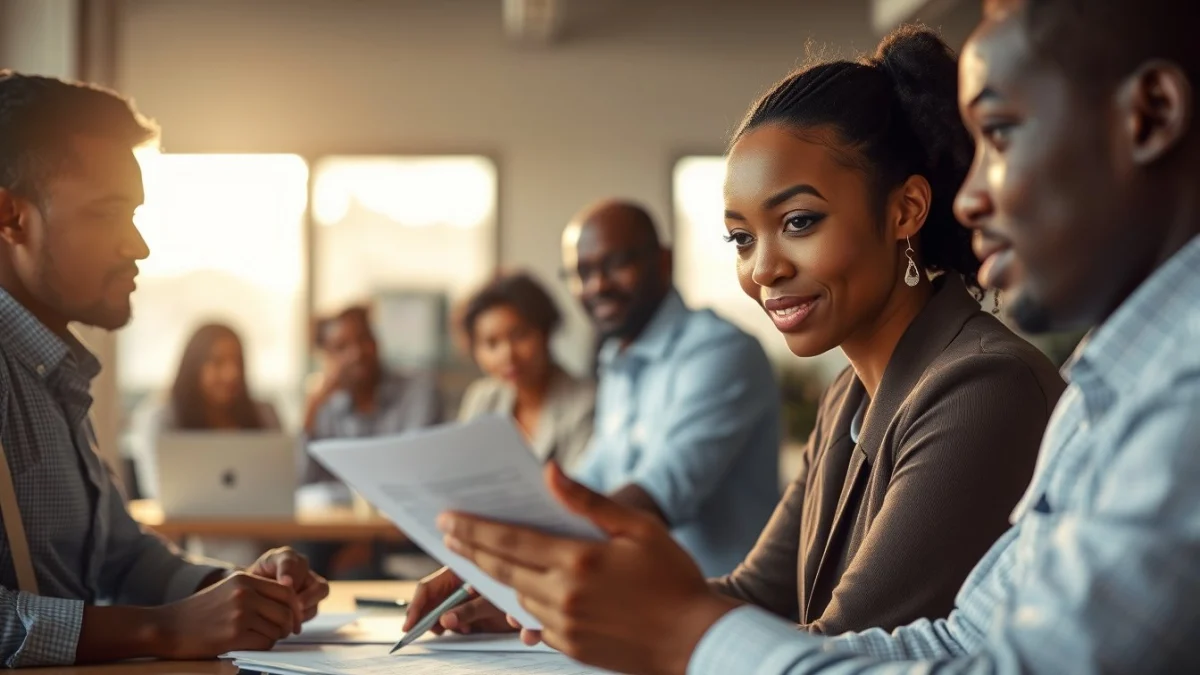 Person learning legal considerations in credit agreements in a modern educational setting