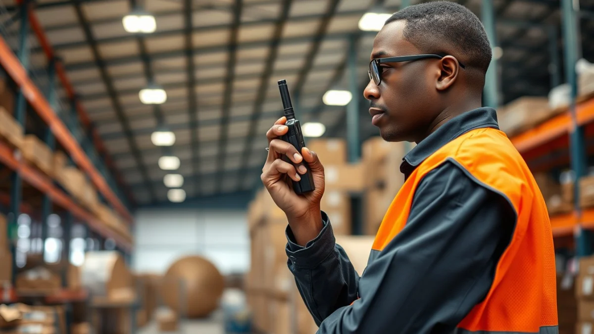 Person learning logistics assistant duties and responsibilities explained in a modern educational setting