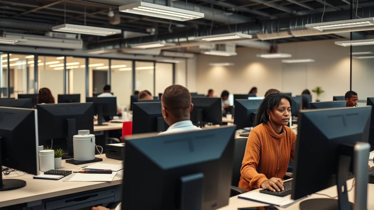 Professional learning office and administrative skills in a modern workspace