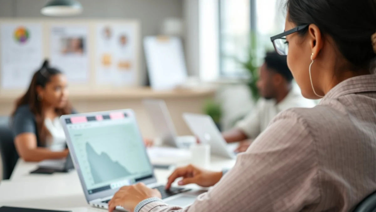 Professional learning office and administrative skills in a modern workspace