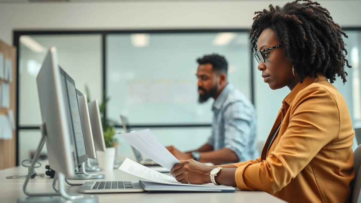 Professional learning office and administrative skills in a modern workspace