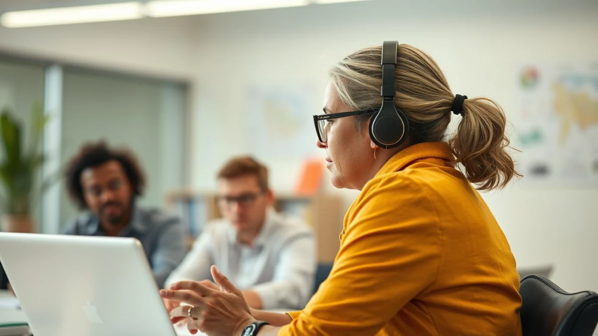 Professional learning office and administrative skills in a modern workspace