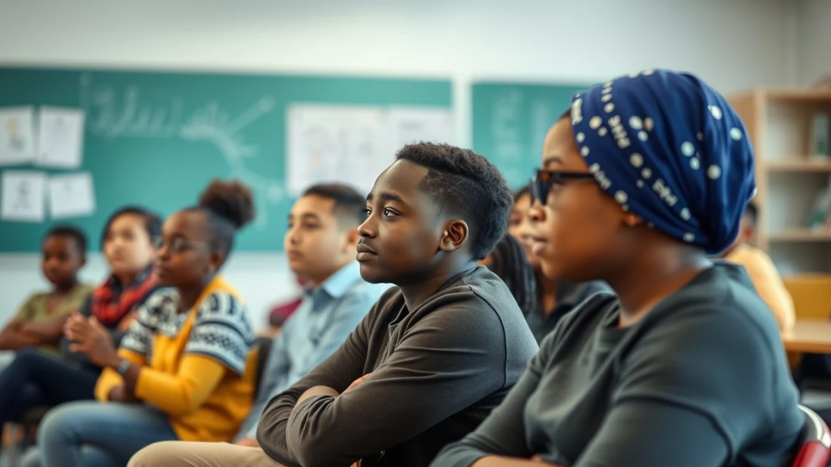 Person learning managing behaviour and emotional regulation in a modern educational setting