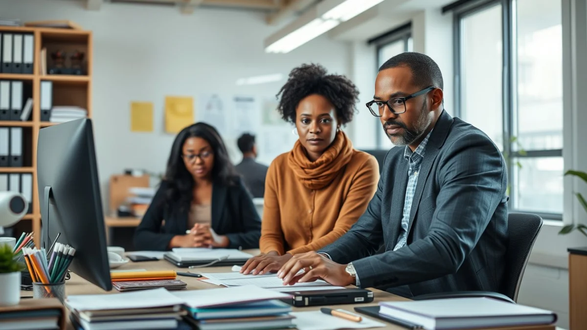 Professional learning office and administrative skills in a modern workspace