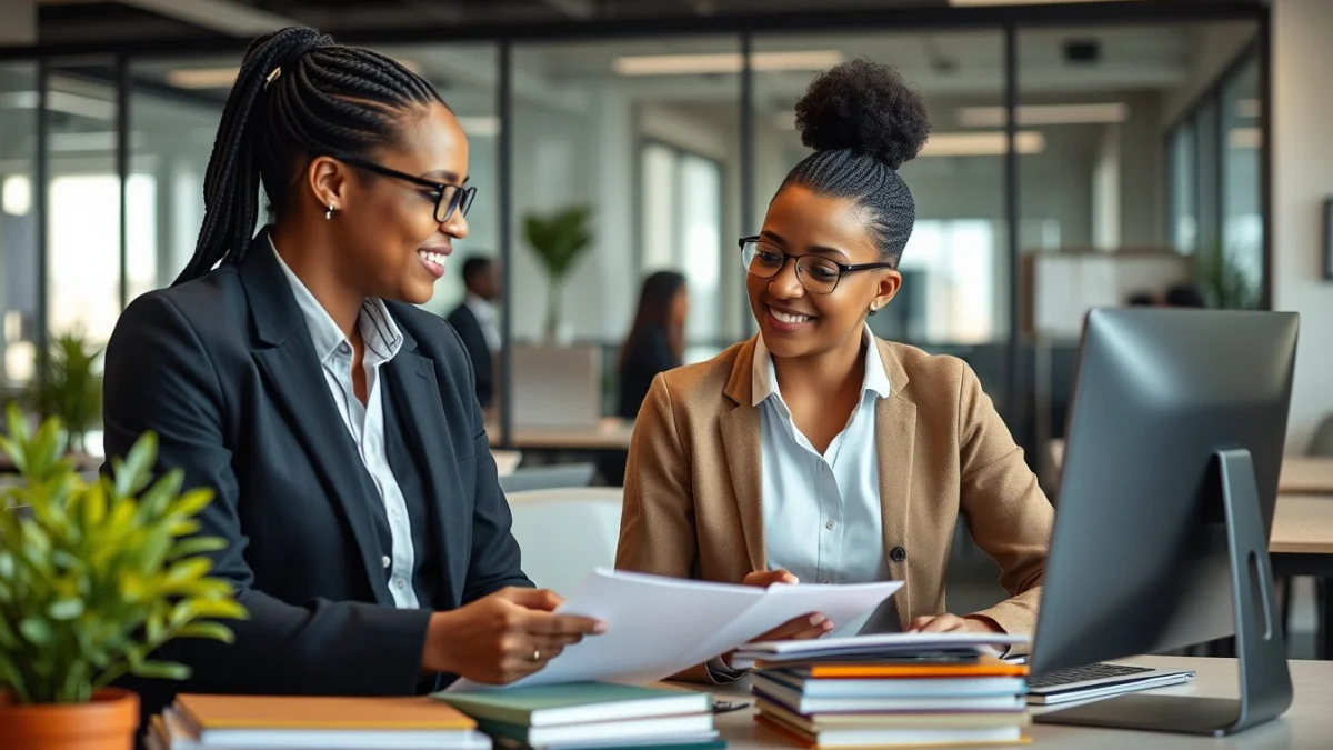 Professional learning office and administrative skills in a modern workspace