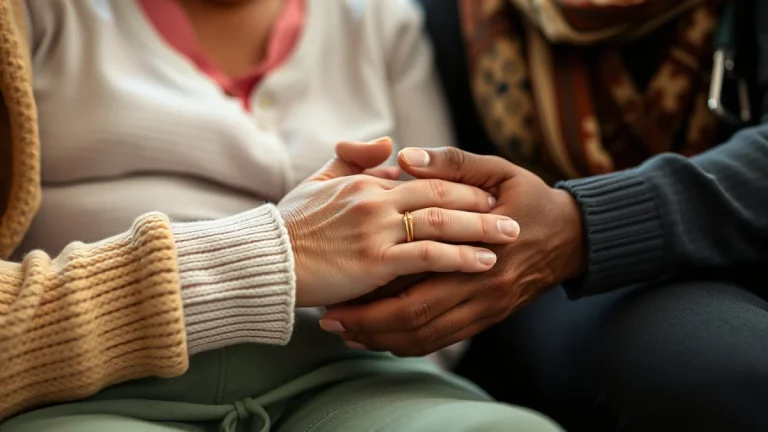Learner studying caregiving skills in a professional training environment