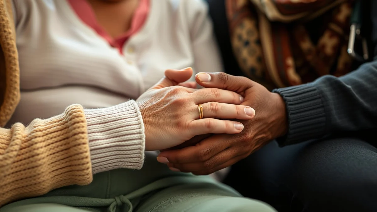 Learner studying caregiving skills in a professional training environment