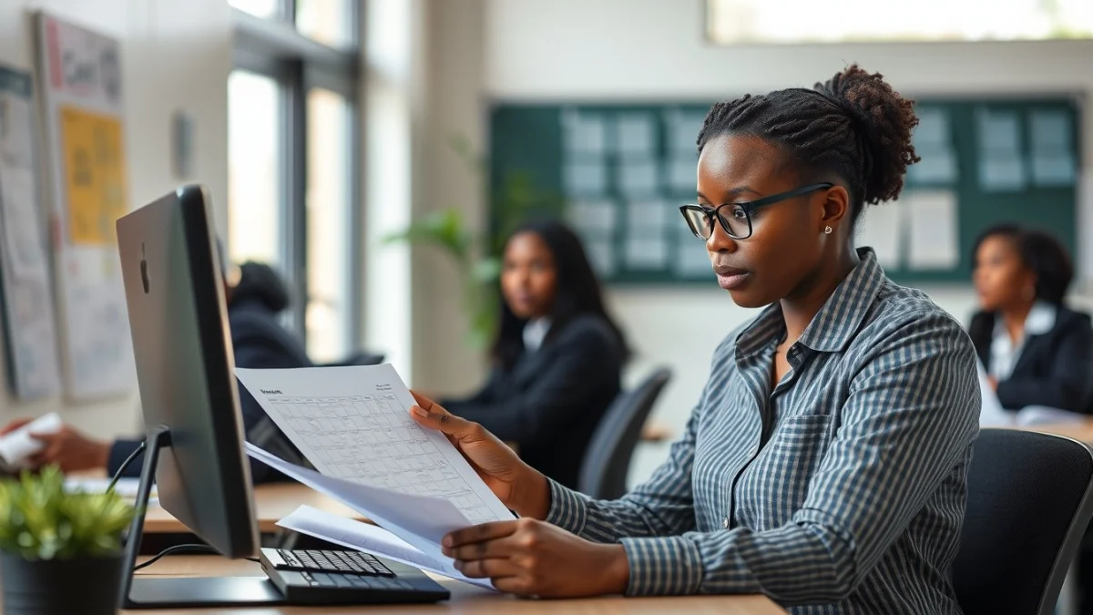 Professional learning office and administrative skills in a modern workspace