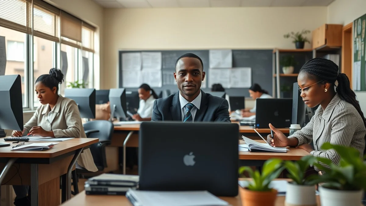 Professional learning office and administrative skills in a modern workspace