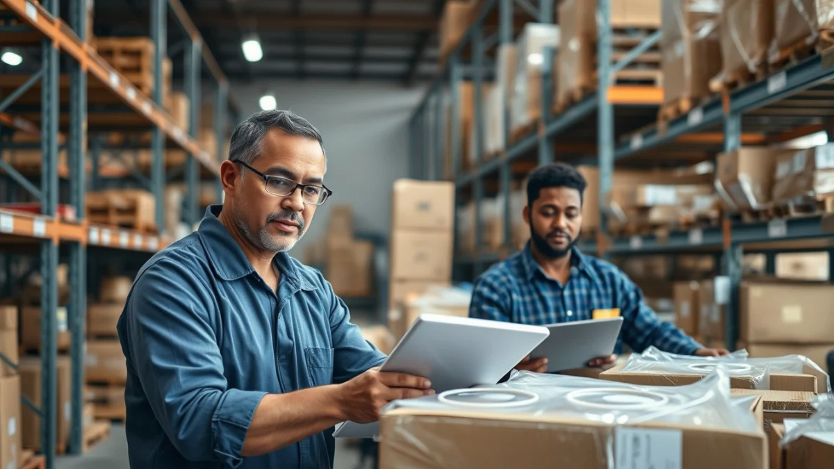 Person learning maximising space utilisation in warehouses in a modern educational setting