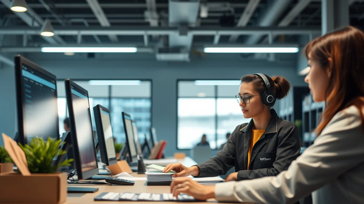 Person learning artificial intelligence skills on a laptop in a modern workspace