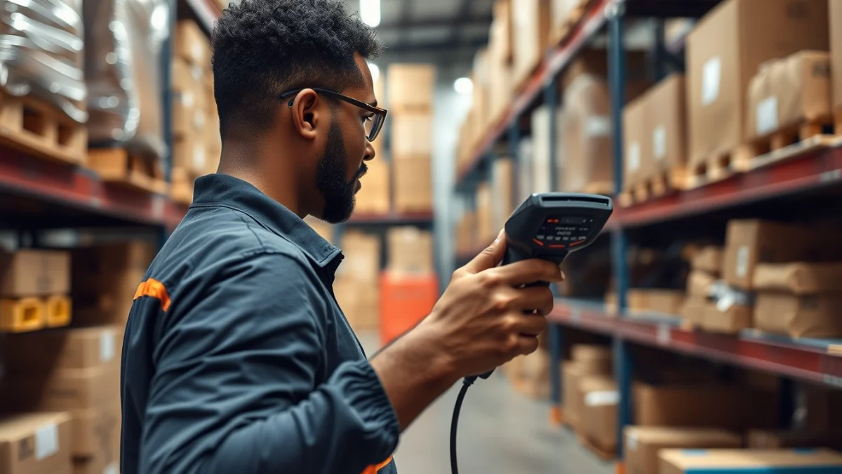 Person learning methods for organising stock in warehouses in a modern educational setting