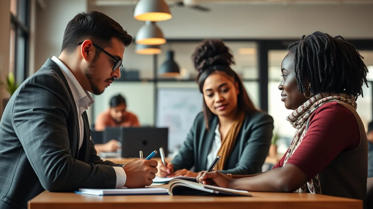 Person learning negotiating terms and managing expectations in a modern educational setting