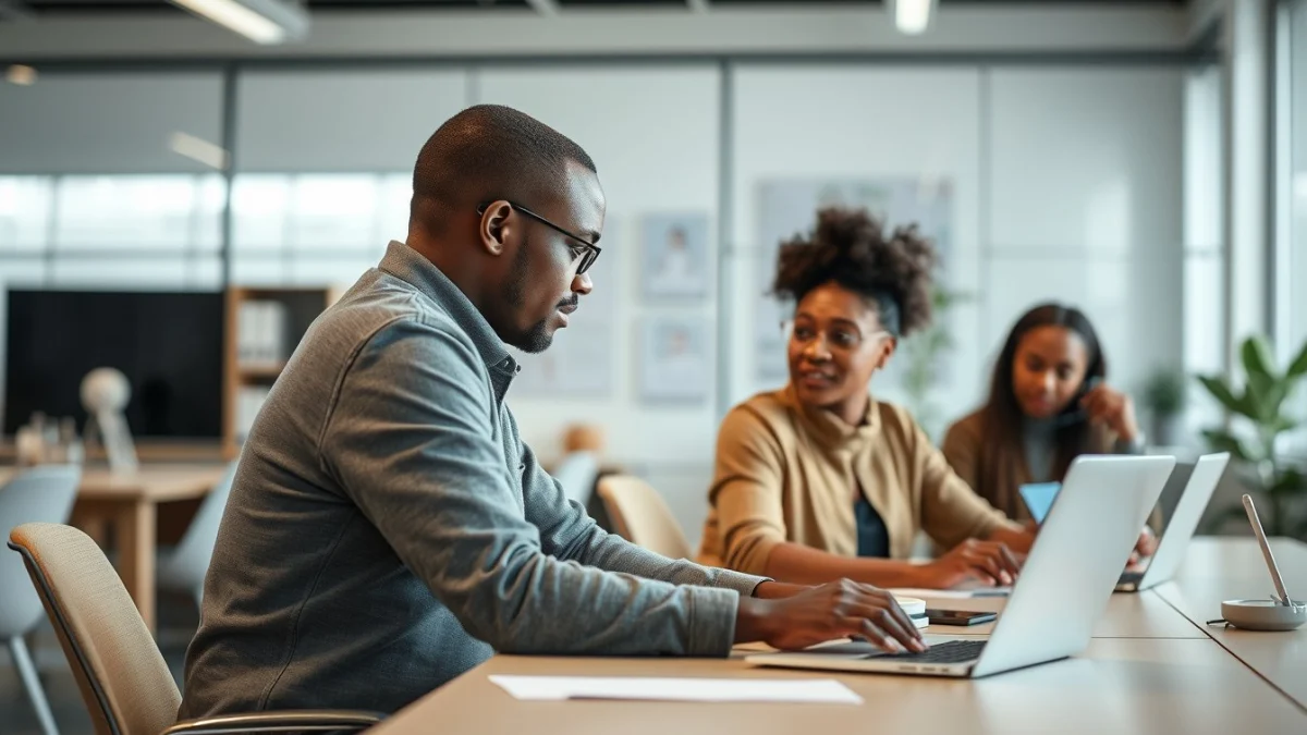 Professional learning office and administrative skills in a modern workspace