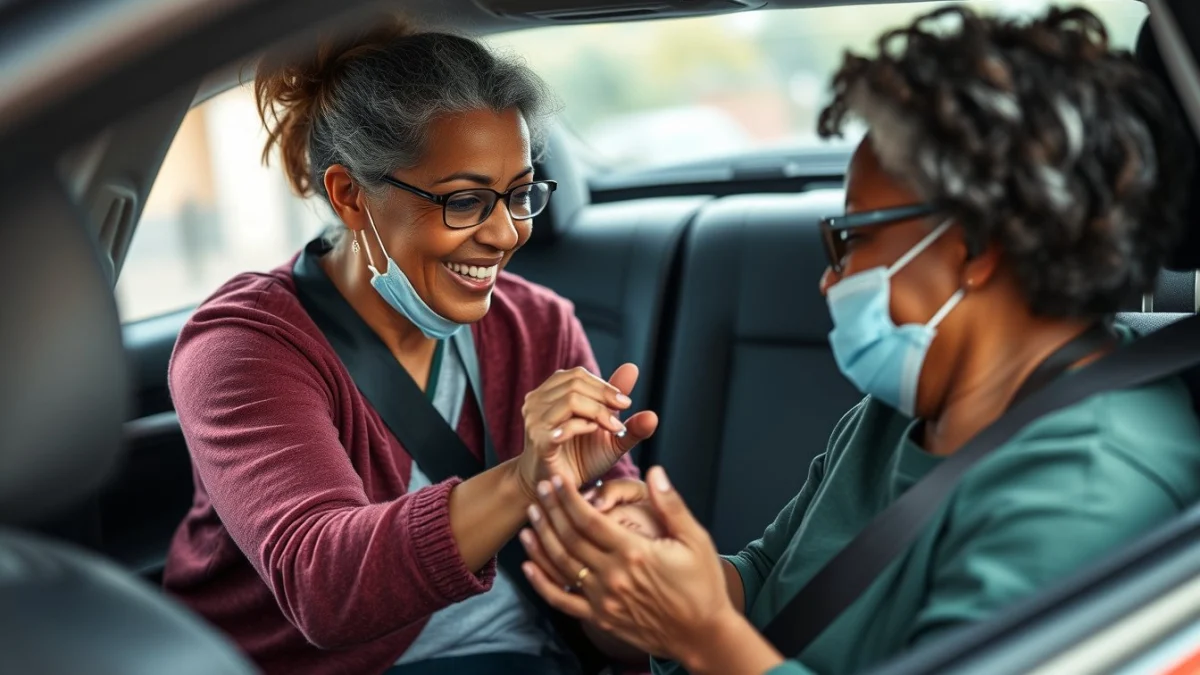 Learner studying caregiving skills in a professional training environment