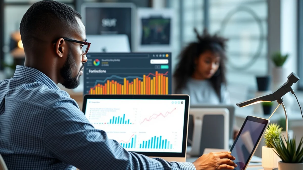 Person learning on-page seo techniques for content in a modern educational setting