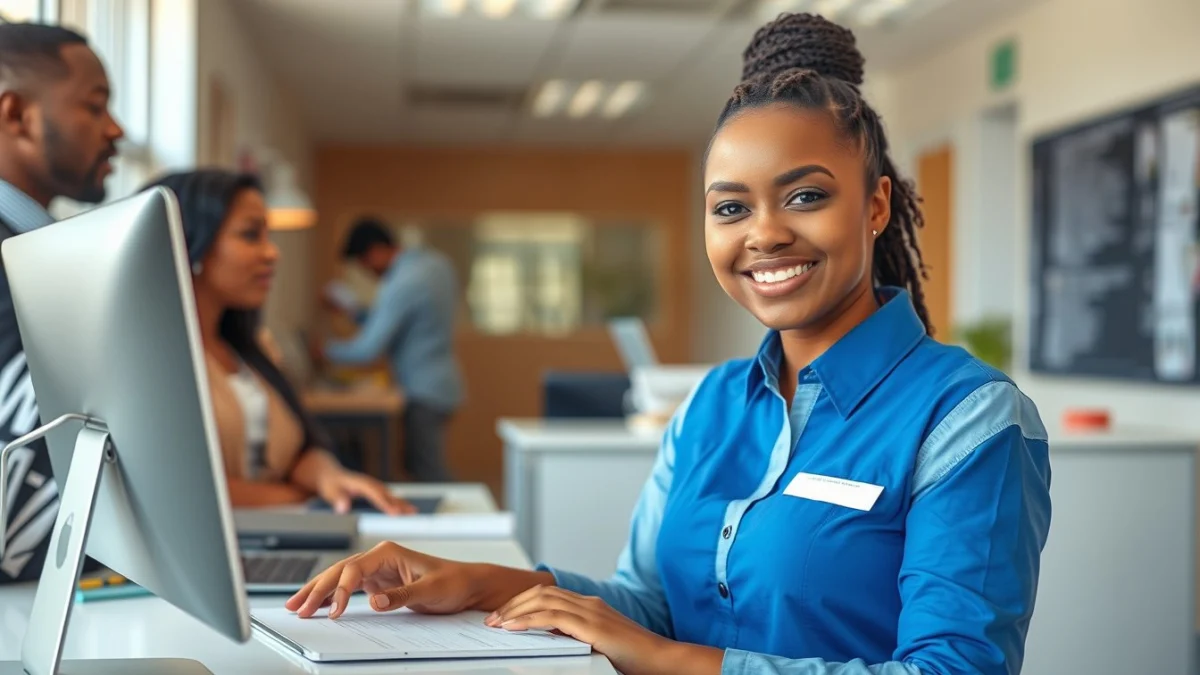 Person learning overview of a typical school receptionist s daily tasks in a modern educational setting