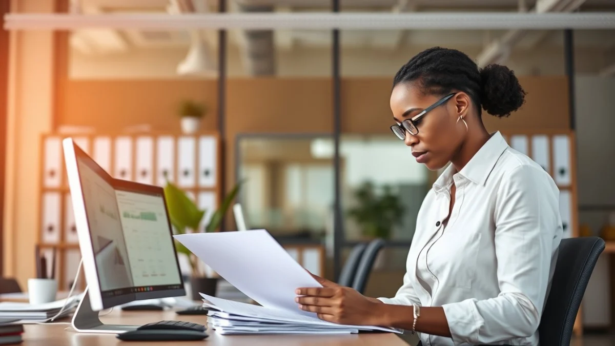 Professional learning office and administrative skills in a modern workspace