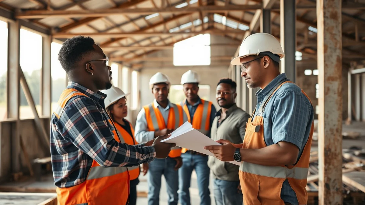 Person learning overview of construction quality standards in south africa in a modern educational setting