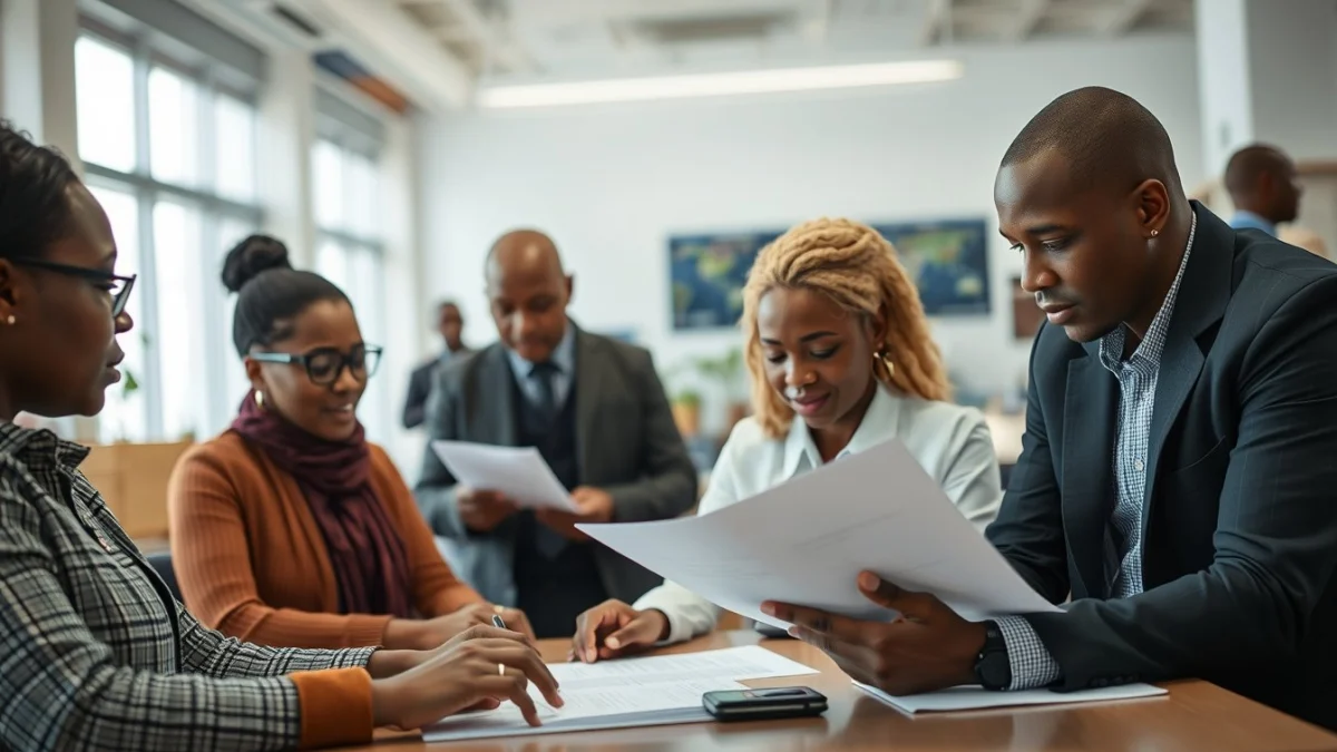 Person learning overview of customs clearance in south africa in a modern educational setting