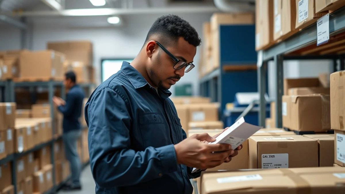 Person learning overview of dispatch clerk responsibilities in a modern educational setting