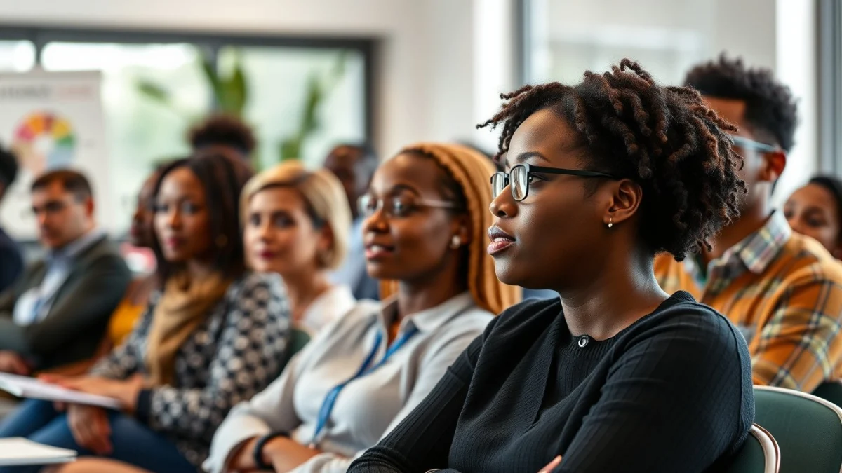 Person learning overview of south african job market dynamics in a modern educational setting