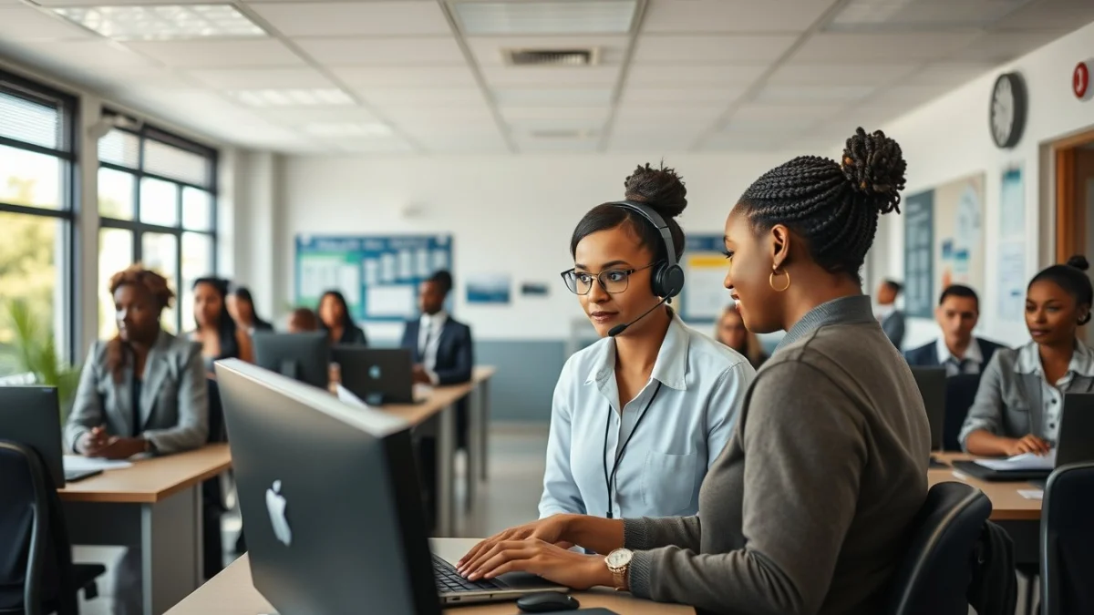 Professional learning office and administrative skills in a modern workspace