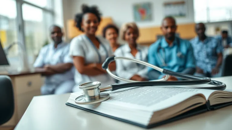 Learner studying caregiving skills in a professional training environment