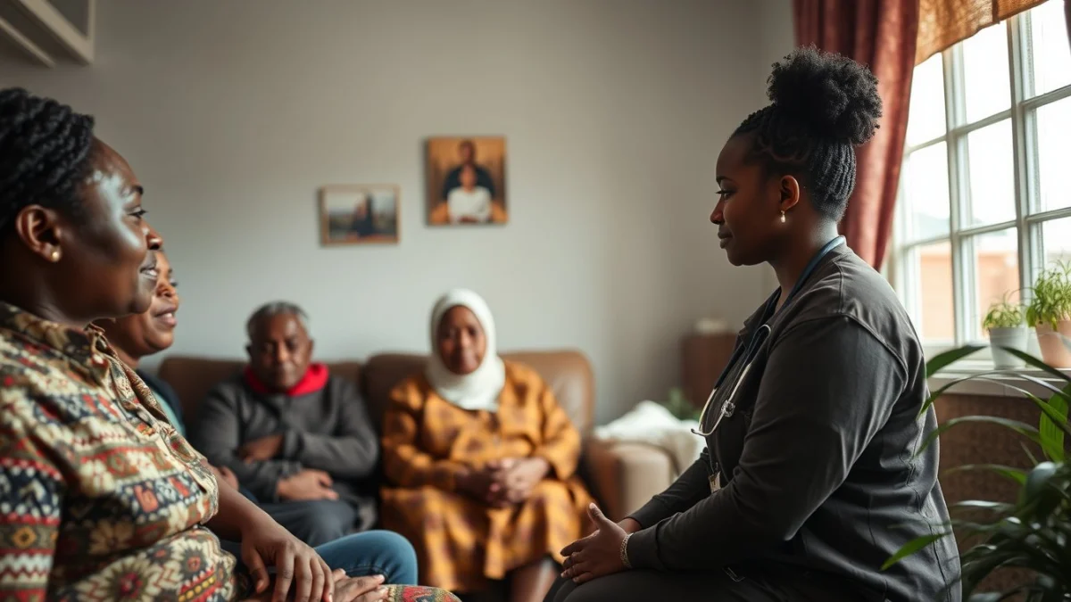 Learner studying caregiving skills in a professional training environment