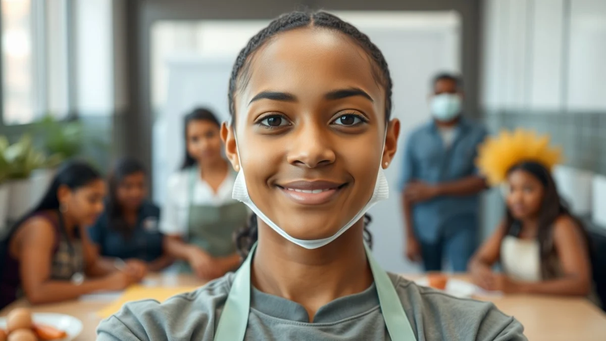 Learner studying workplace safety skills in a clean training environment