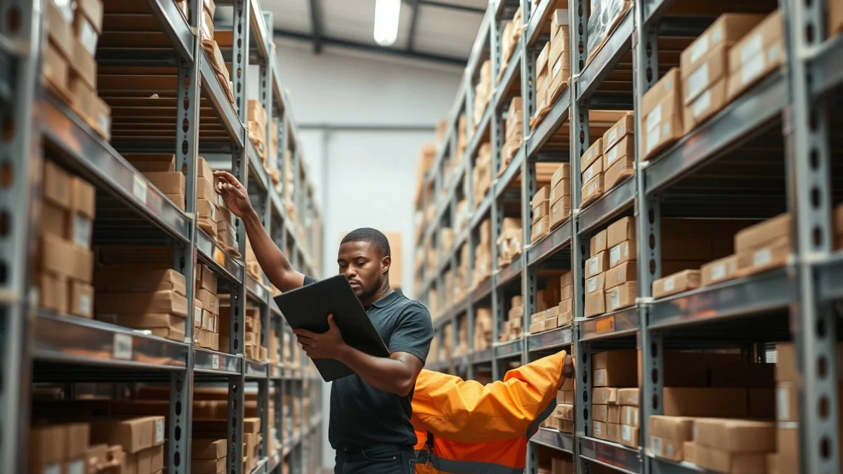 Person learning planning and preparing for stock audits in a modern educational setting