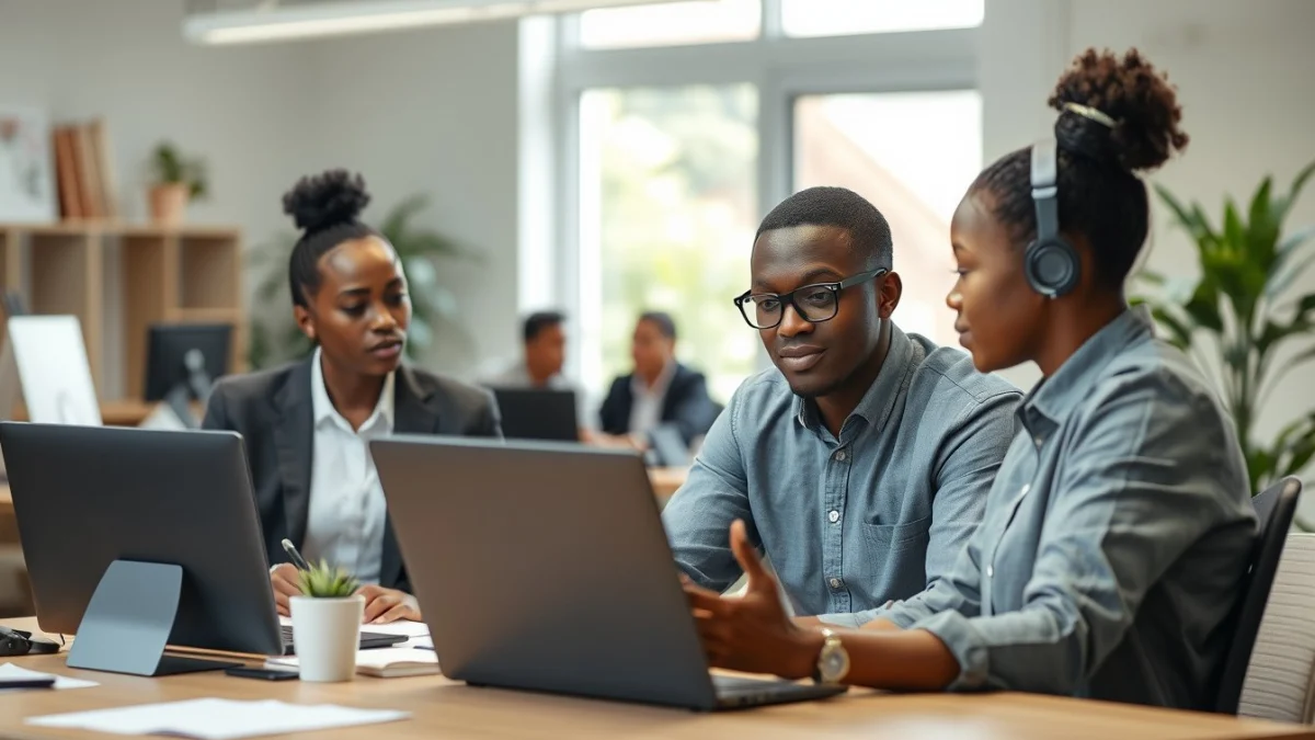 Person learning preparing for a career as a credit controller in a modern educational setting