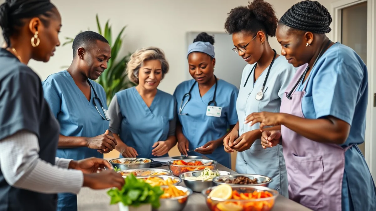 Learner studying caregiving skills in a professional training environment