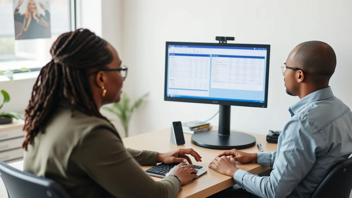 Professional learning office and administrative skills in a modern workspace