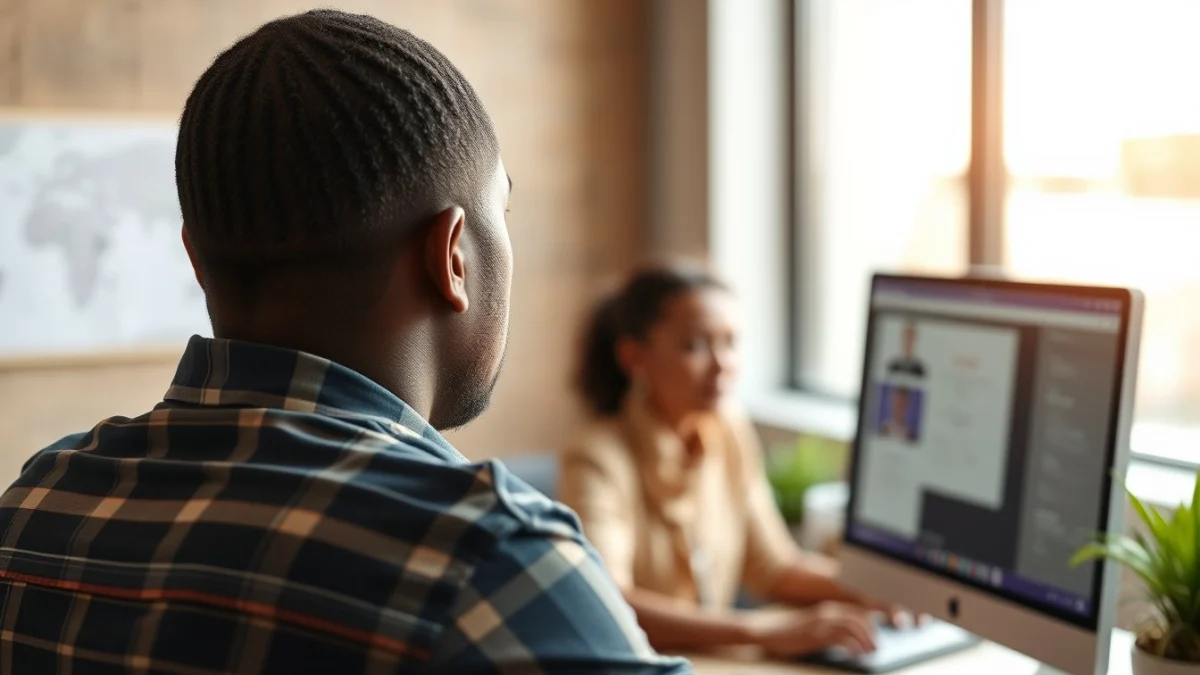 Person learning preparing your cv and job applications for customs roles in a modern educational setting