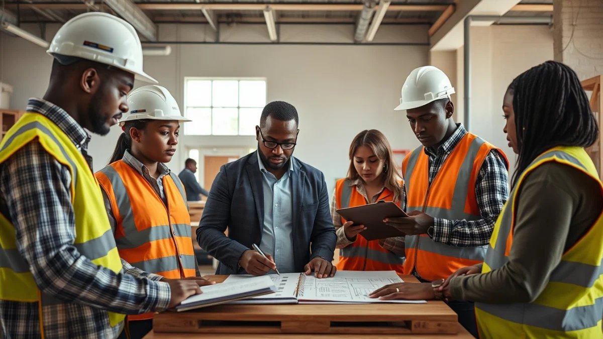 Person learning principles of cost control in construction in a modern educational setting