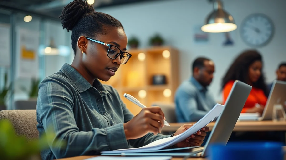 Professional learning office and administrative skills in a modern workspace