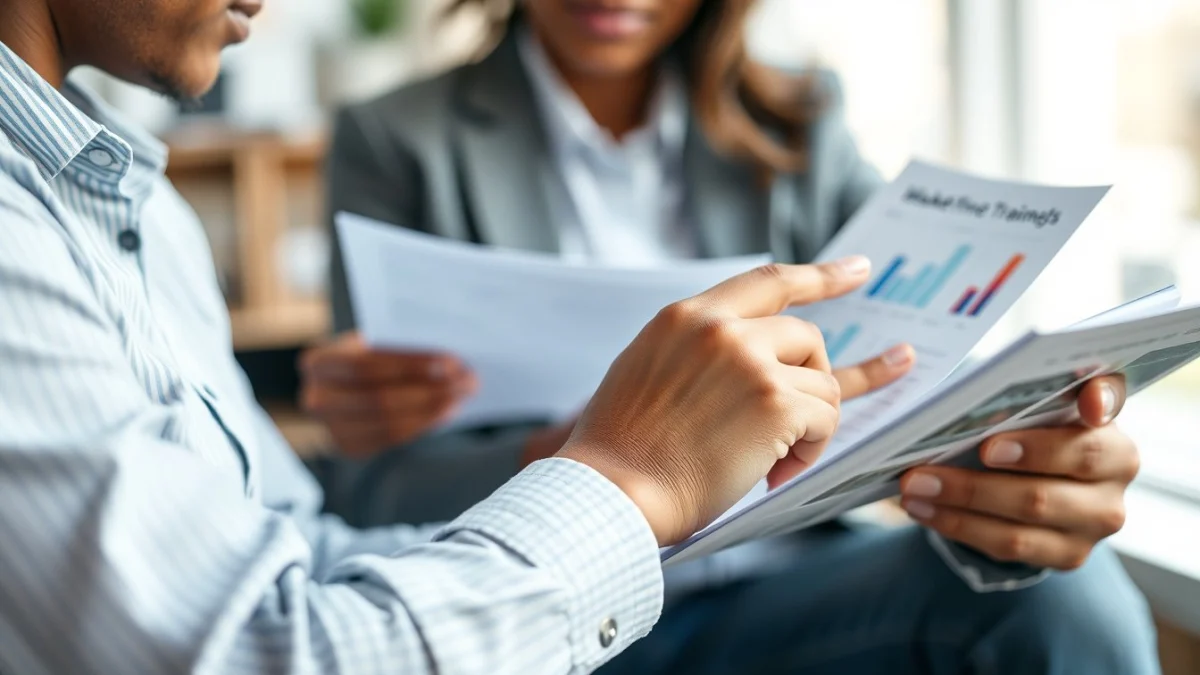 Person learning business skills in a clean modern workspace