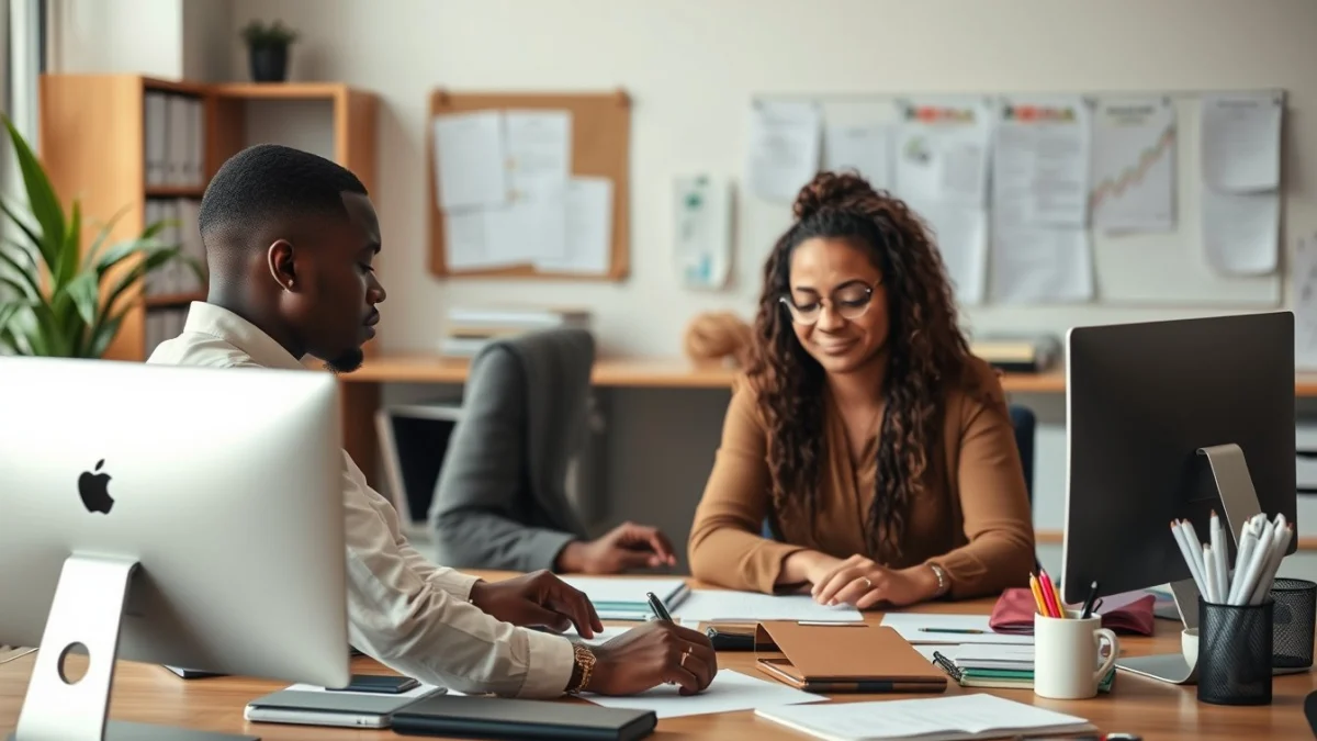 Professional learning office and administrative skills in a modern workspace