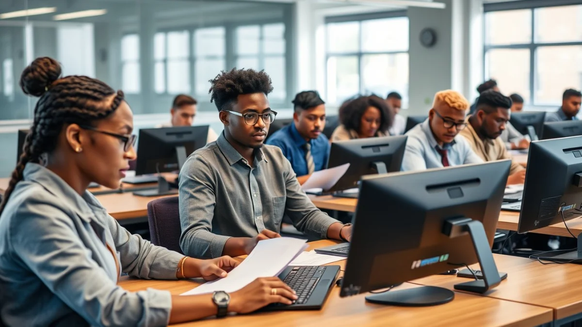Professional learning office and administrative skills in a modern workspace
