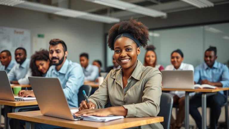 Professional learning office and administrative skills in a modern workspace